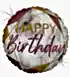 Grabo 18" P. Marble Happy Bırthday Pınk Folyo Uçan Balon