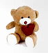Kalpli Kahve Peluş Ayıcık Bobo 40 Cm