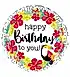 Grabo 18" P. Tropıcal Toucan Bırthday Folyo Uçan Balon