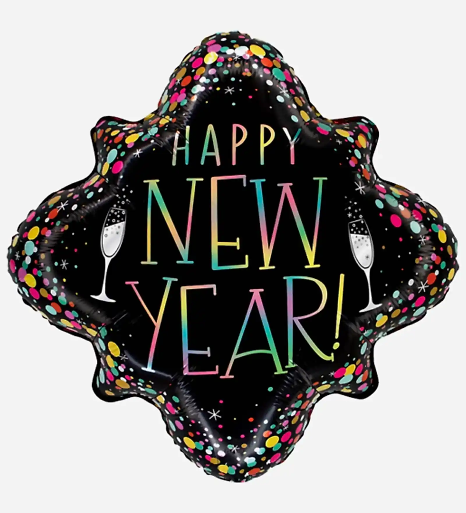 Grabo 18" P. New Year Party Confettı Frame Folyo Uçan Balon
