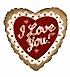 18" P. I Love You Cookıe Folyo Uçan Balon