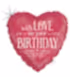 18" P. Wıth Love On Your Bırthday Folyo Uçan Balon
