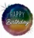 18" P. Happy Bırthday Colourful Raınbow Folyo Uçan Balon