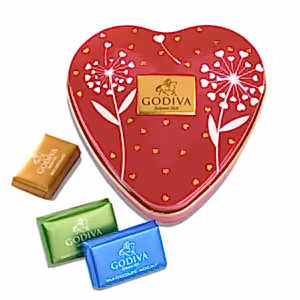 Godiva Napoliten Mini Metal Kalp Kutu (12 Adet )