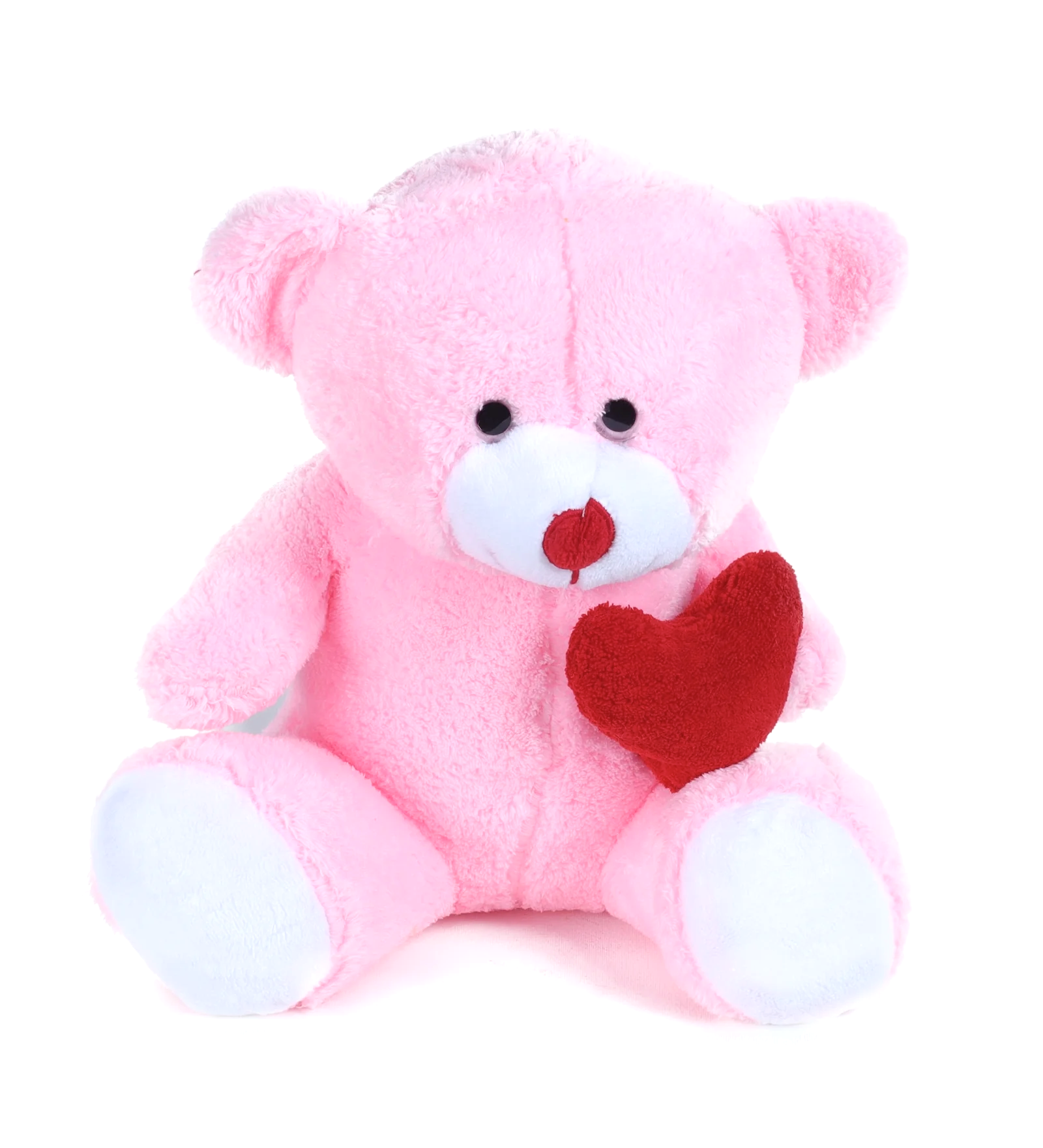 Kalpli Pembe Peluş Ayıcık Bobo 40 Cm