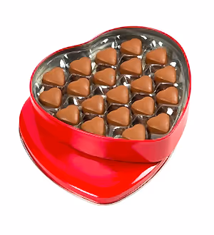 Kalp Çikolata&nbsp;Kırmızı Metal Kutu 400G(℮)