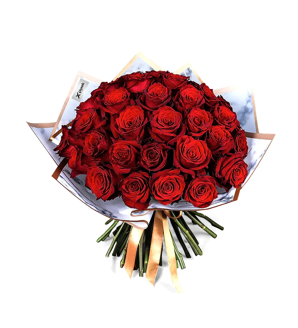 Premium 50 Kırmızı Gül Buketi