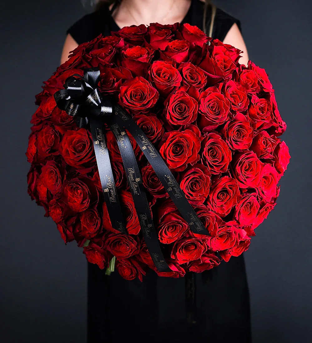 Premium Love 100 Kırmızı Gül Buketi